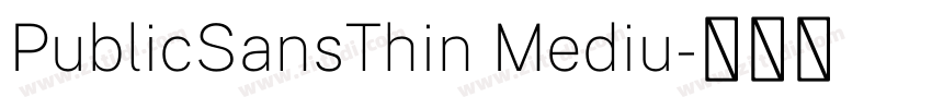 PublicSansThin Mediu字体转换